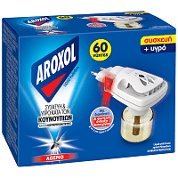 Aroxol Εντομοαπωθητικό Υγρό Σετ 60 Νύχτες ( 1 συσκευή +1 Ανταλλακτικό)