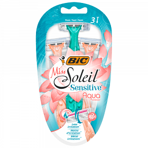 BIC Miss Soleil Sensitive Aqua Colours Γυναικεία Απορριπτόμενα Ξυραφάκια 3 τεμ