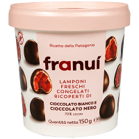 Franui Σμέουρο Επικάλ. Σοκολάτα Λευκή & Υγείας Nero Κατεψυγ. 150 gr
