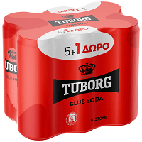 Tuborg Σόδα Κουτί 330ml 5+1 Δώρο