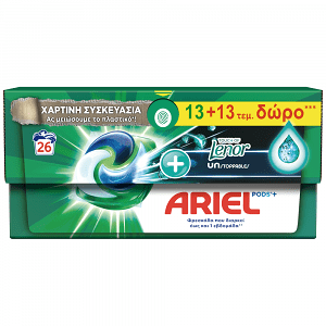 Ariel All In 1 Touch Of Lenor Unstoppables Κάψουλες Πλυντηρίου 13τεμ+13τεμ Δώρο