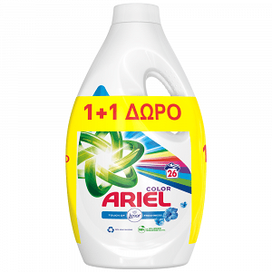 Ariel Απορρυπαντικό Πλυντηρίου Ρούχων Υγρό Tol Color 26μεζ (1+1)