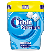 Orbit Refreshers Τσίχλα Μέντα Χωρ. Ζάχαρη Μπουκάλι 67gr