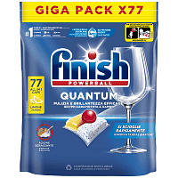 Finish Quantum All in 1 Ταμπλέτες Πλυντηρίου Πιάτων Λεμόνι 77τεμ
