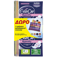 Everyday Hyperdry Ultra Plus Super Economy 18τεμ + Τσαντάκι