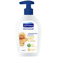 Septona Dermasoft Κρεμοσάπουνο Organic Honey & Ginger 400ml