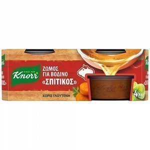 Knorr Σπιτικός Ζωμός Βοδινού 28gr (4 τμχ)
