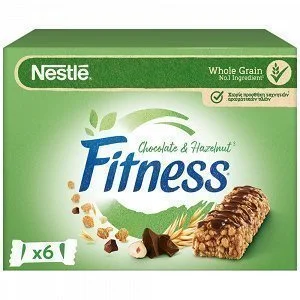 Nestle Fitness Μπάρες Δημητριακών Chocolate Hazelnut 6x22,5gr