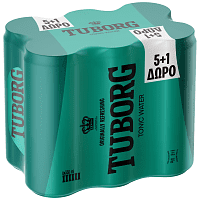 Tuborg Tonic Κουτί 330ml 5+1 Δώρο