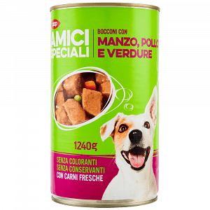 Amici Speciali Κονσέρβα Σκύλου Μοσχάρι Κοτόπουλο Λαχανικά 1,24Kg