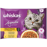 Whiskas Φακελάκια Γάτας Aromatic Πουλερικά 4x85gr