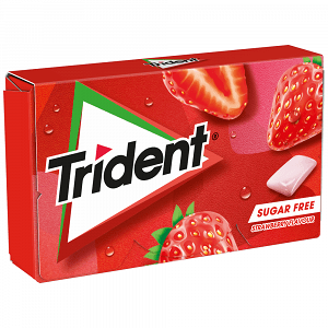 Trident Fruit Τσίχλα Φράουλα Κουτί 23,8gr