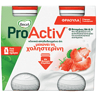 Becel ProActiv Drink Φράουλα 4x75gr