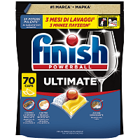 Finish Ultimate Caps Πλυντηρίου Πιάτων Lemon 70τεμ