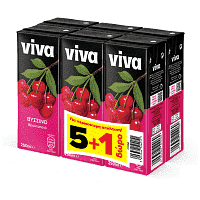 Viva Φρουτοποτό Βύσσινο 250ml 5+1