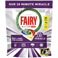 Fairy Platinum Ταμπλέτες Πλυντηρίου Πιάτων Miracle 31τεμ