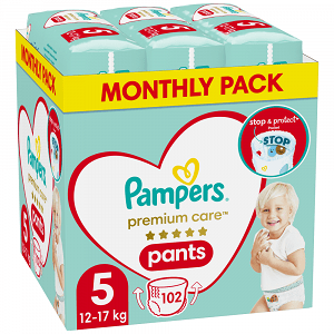 Pampers Premium Pants Νο 5 12 - 17Kg 102 Τεμάχια