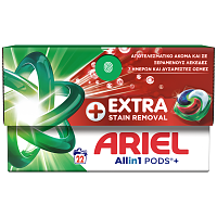 Ariel All in 1 Απορρυπαντικό Πλυντηρίου Ρούχων Κάψουλες Extra Clean 22 Μεζ.