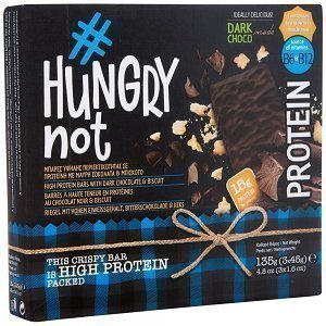Hungry Not Μπάρες Πρωτεΐνης Μαύρη Σοκολάτα Μπισκότο 3x45gr