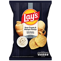 Lay's Sour Cream & Μαύρο Πιπέρι 120gr
