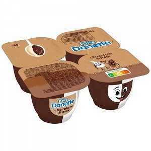 Danette Κρέμα Duo Με Γάλα & Σοκολάτα 4x70gr