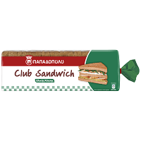 Παπαδοπούλου Ψωμί Ολικής Άλεσης Club Sandwich 950gr