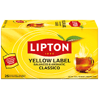 Lipton Μαύρο Τσάϊ Κίτρινα Φακελάκια 25τεμ