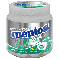 Mentos Pure Bottle White Spearmint Τσίχλες 90gr