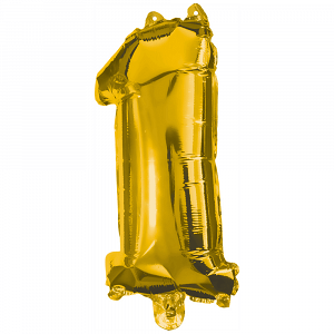 Μπαλόνια Foil Χρυσά 32εκ. Νο 1