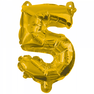 Μπαλόνια Foil Χρυσά 32εκ. Νο 5