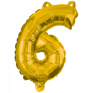 Μπαλόνια Foil Χρυσά 32εκ. Νο 6