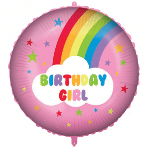 Μπαλόνια Foil Rainbow Birthday Girl