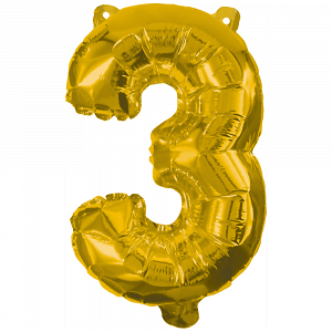 Μπαλόνια Foil Χρυσά 32εκ. Νο 3