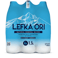 Λευκά Όρη Φυσικό Μεταλλικό Νερό 1,5lt 6τεμ