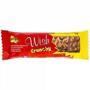 Wish Crunchy Τραγανή Μπάρα Δημητριακών με σοκολάτα 35gr
