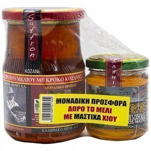Ελληνικό Μέλι με Κρόκο Κοζάνης 720gr (+Δώρο Μέλι Μαστίχα Χίου 260gr)