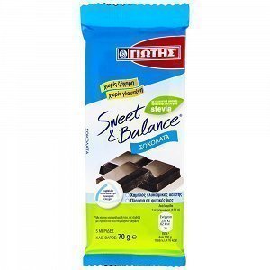 Γιώτης Sweet & Balance Σοκολάτα Στέβια Χωρίς Γλουτένη 70gr