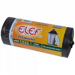 El-Ef Σακούλες Απορριμάτων Επαγγελματικές Γίγας 75X115cm 20Tεμάχια