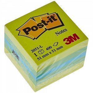 Post Ιt Αυτοκόλλητες Σημειώσεις Κύβος Mίνι 51x51mm 400 τεμ