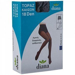 Diana Topaz Mousse 18D Κάλσον Μαύρο Medium-Large