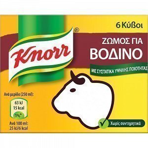 Knorr Ζωμός Βοδινού 6 κύβοι 3lt