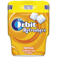 Orbit Refreshers Tropical Τσίχλα Μπουκάλι 67gr