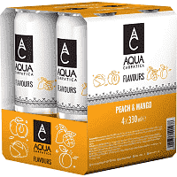 Aqua Carpatica Ανθρακούχο Νερό Peach & Mango 4x330ml