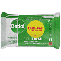 Dettol 2 In 1 Wipes 155 Οικογενειακή Συσκευασία