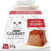 Gourmet Revelations Υγρή Τροφή Γάτας Βοδινό 4x57gr