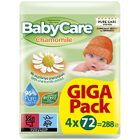 Babycare Χαμομήλι Μωρομάντηλα Giga Pack 4x72τεμ