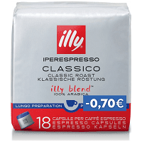 Illy Καφές Κάψουλες Iperespresso Cube Lungo 18Τεμ. (-0,70)