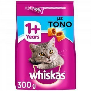Whiskas Adult Τόνος Ξηρά Τροφή Γάτας 300gr