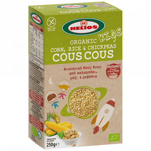 Ήλιος Couscous Bio Χωρίς Γλουτένη Καλαμπόκι Ρύζι & Ρεβύθια 250gr
