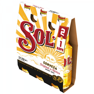 SOL Μπύρα Μεξικάνικη 4,2% Φιάλη 330ml (2+1 Δώρο)